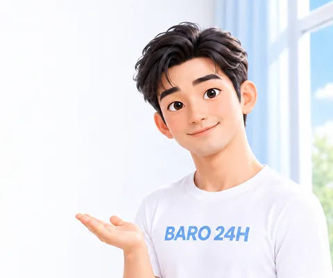 친근하게 웃으며 이야기를 듣는 20대 남성 3D 인물